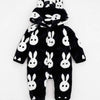 Flannel Hooded Baby Romper Cross Parttern